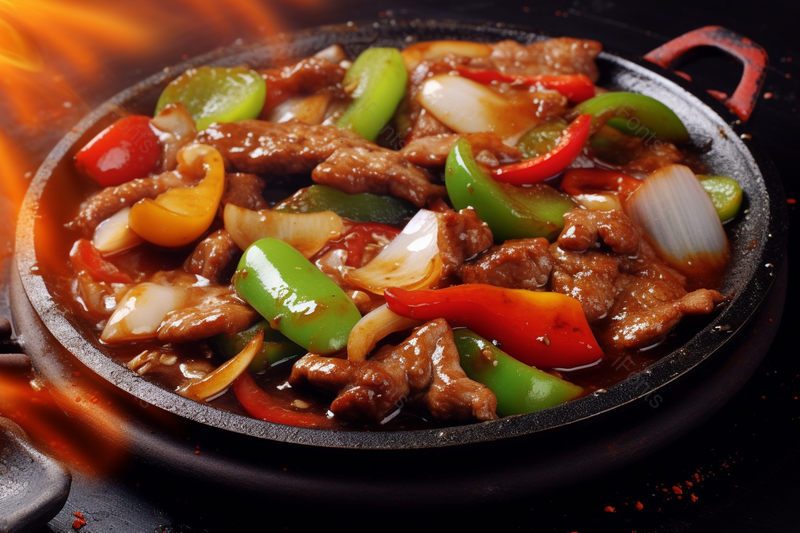 铁板牛肉传统美食特写摄影图,高清,摄影图,摄影图片,图片大全,摄影图免费下载